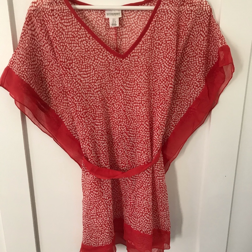 Maternity Coverup in Red